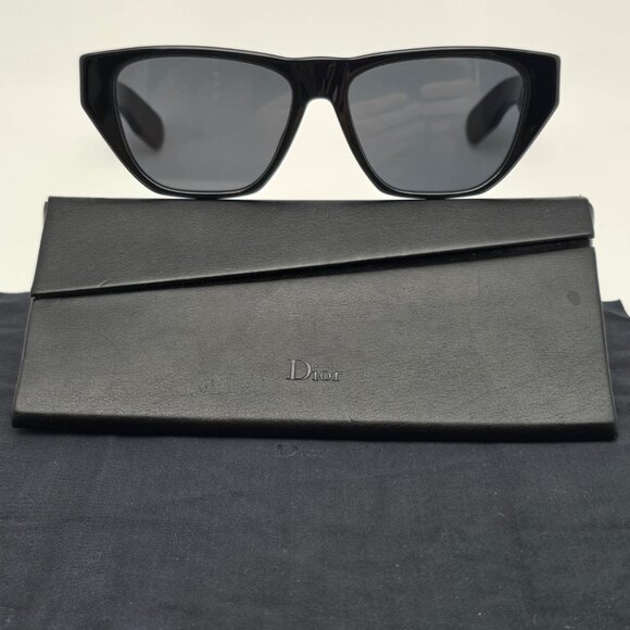 Christian Dior DiorInsideOut2 8072K Black Frame Grey Lens Sunglasses w Case 54mm - Picture 1 of 16
